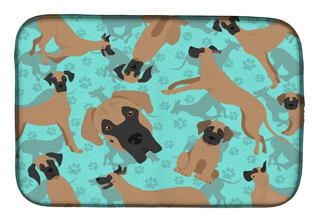 Main image of Fawn Great Dane Dish Drying Mat Absorbent Dish Drying Mat Pad for Kitchen Counter Dish Drainer Mat for Countertop, 14 x 21", Mul