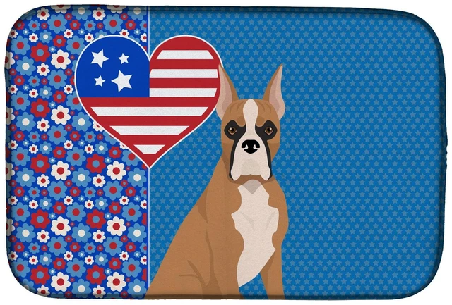 Main image of Fawn Boxer USA American Dish Drying Mat Absorbent Dish Drying Mat Pad for Kitchen Counter Dish Drainer Mat for Countertop, 14 x