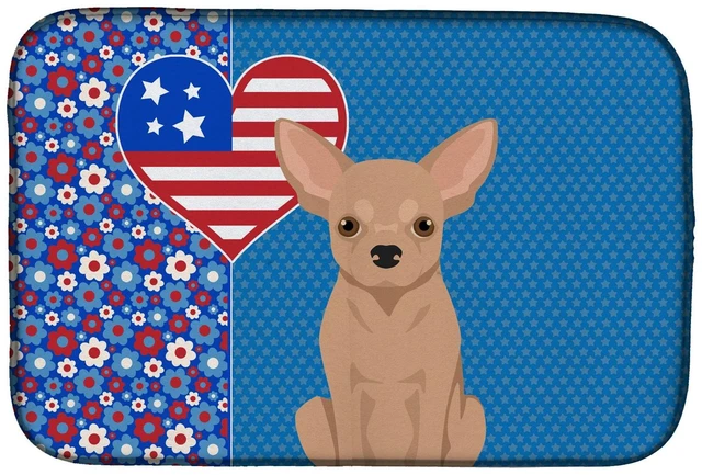 Main image of Cream Chihuahua USA American Dish Drying Mat Absorbent Dish Drying Mat Pad for Kitchen Counter Dish Drainer Mat for Countertop,
