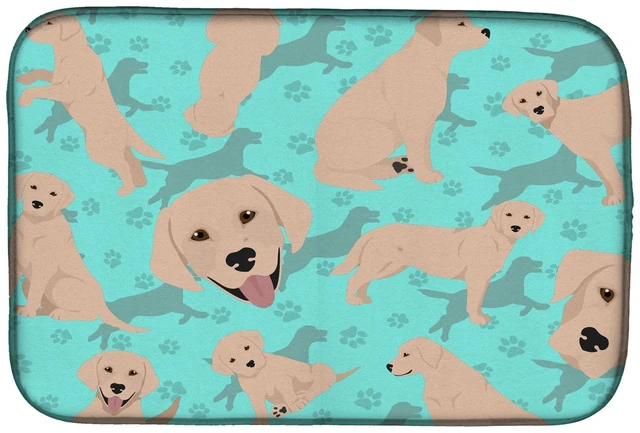 Main image of Yellow Labrador Retriever Dish Drying Mat Absorbent Dish Drying Mat Pad for Kitchen Counter Dish Drainer Mat for Countertop, 14