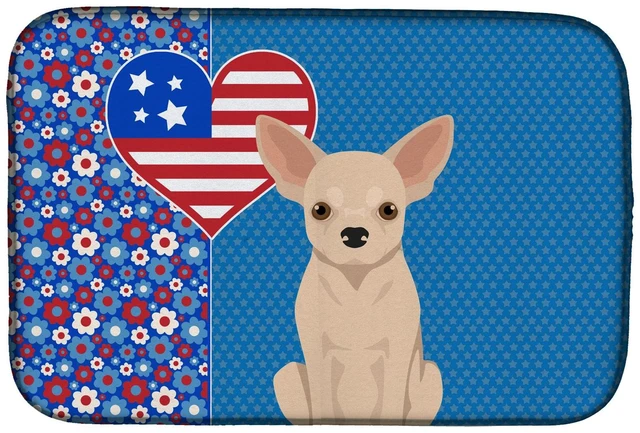 Main image of Fawn Chihuahua USA American Dish Drying Mat Absorbent Dish Drying Mat Pad for Kitchen Counter Dish Drainer Mat for Countertop, 1