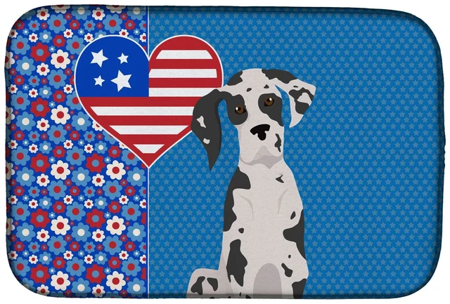 Main image of Harlequin Great Dane USA American Dish Drying Mat Absorbent Dish Drying Mat Pad for Kitchen Counter Dish Drainer Mat for Counter