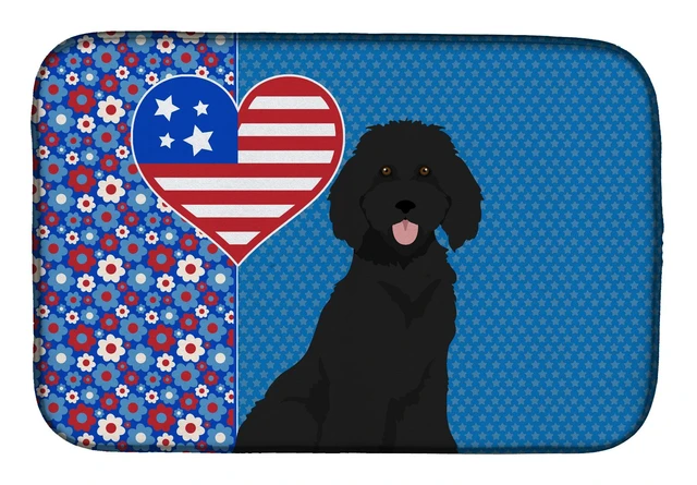 Main image of Standard Black Poodle USA American Dish Drying Mat Absorbent Dish Drying Mat Pad for Kitchen Counter Dish Drainer Mat for Counte