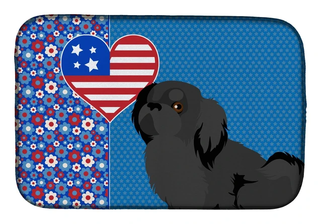 Main image of Black Pekingese USA American Dish Drying Mat Absorbent Dish Drying Mat Pad for Kitchen Counter Dish Drainer Mat for Countertop,