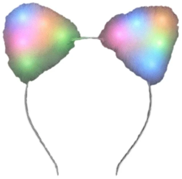 Main image of blinkee Multicolor LED Soft Cat Ears Headband