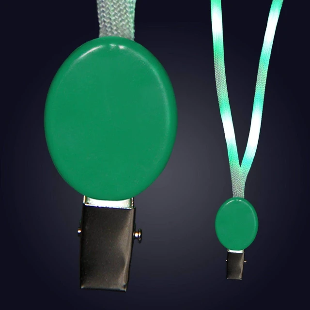 Main image of Lightup Lanyard with Badge Clip Green LED
