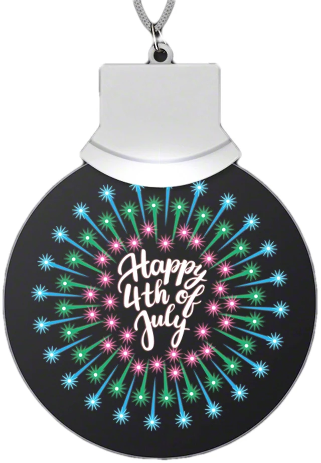 Main image of LED Fourth of July Animated Fireworks Acrylic Pendant Party Necklace