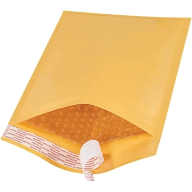 Main image of Self Seal 6.5 by 9 Inches Bubble Mailer Envelope Golden Kraft Exterior