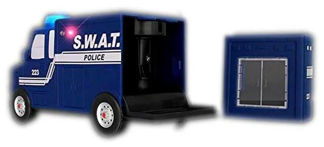 Main image of blinkee LED Police Truck Electric Pencil Sharpener | White/Red