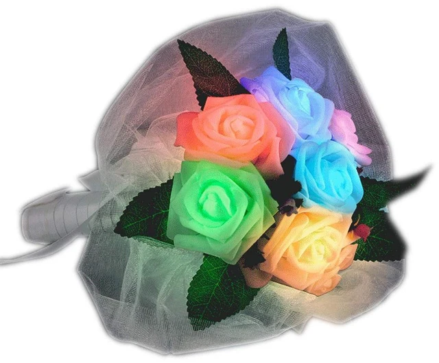 Alt view image 4 of 4 - Light Up Flower Bouquet for Wedding