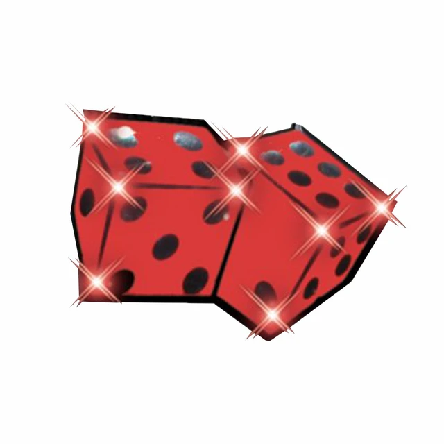 Alt view image 3 of 3 - Dice Flashing Body Light Lapel Pins by Blinkee