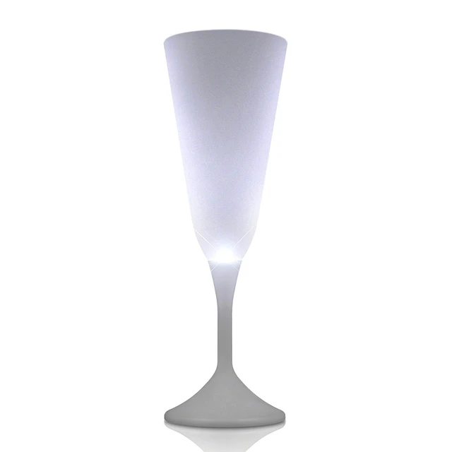 Alt view image 2 of 2 - LED Steady White Light Champagne Party Drinking Glass
