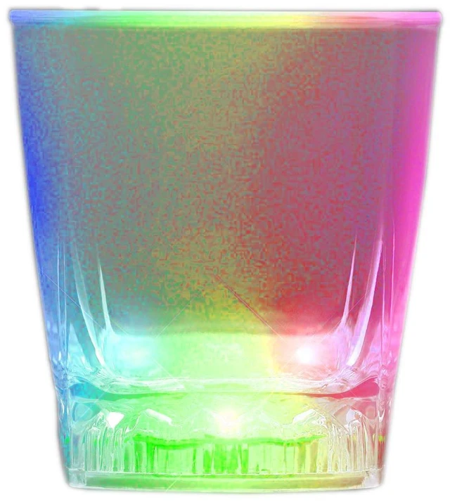 Main image of blinkee LED Color Changing Rounded Cube Rocks Whiskey Cola Glass | 8 Ounce Capacity