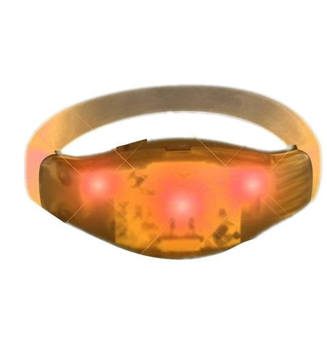 Main image of Blinkee Sound Reactive Orange LED Party Bracelet Wristbands for Concerts