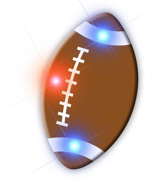Alt view image 3 of 3 - blinkee Football Flashing Body Light Lapel Pins Lapel Pins