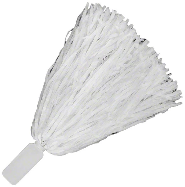 Main image of Non Light Up Short Handle Cheer Pom poms White