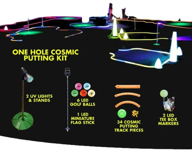 Main image of Glow in the Dark Miniature Golf Putting Kit Outdoor