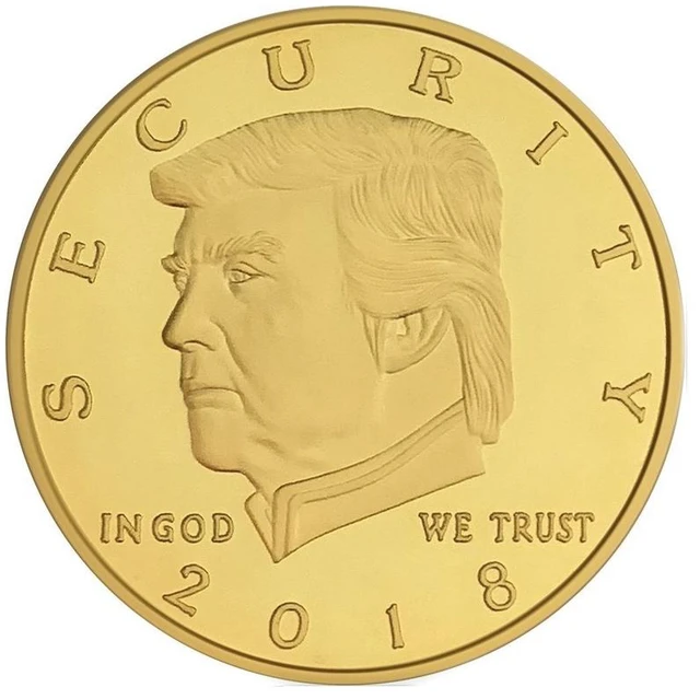 Main image of Donald Trump 2018 Border Wall Security Commemorative Gold Coin