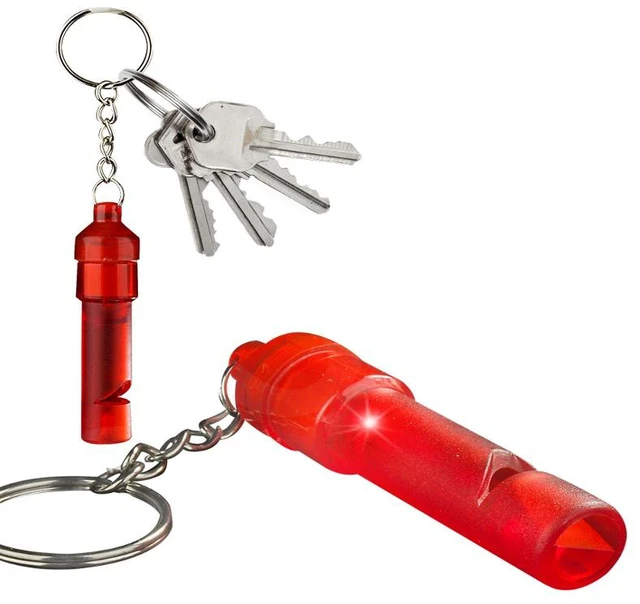 Main image of LED Whistle Key Chain Red