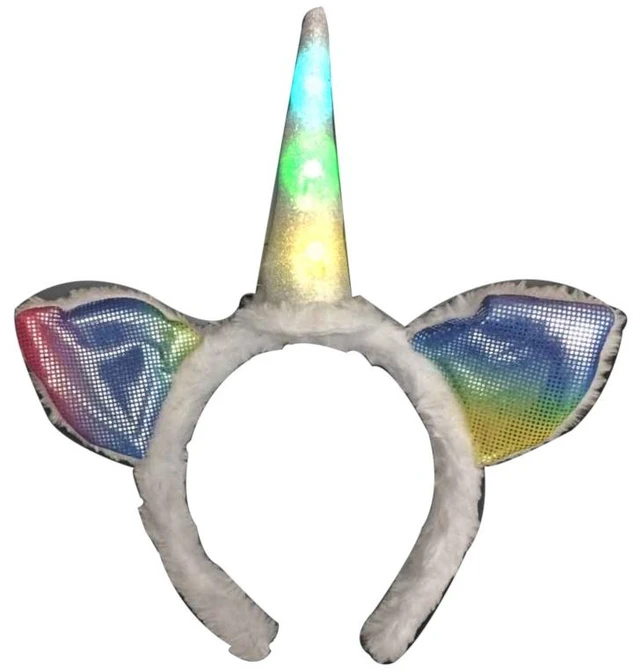 Main image of Light Up Little Pony Unicorn Rainbow Headband