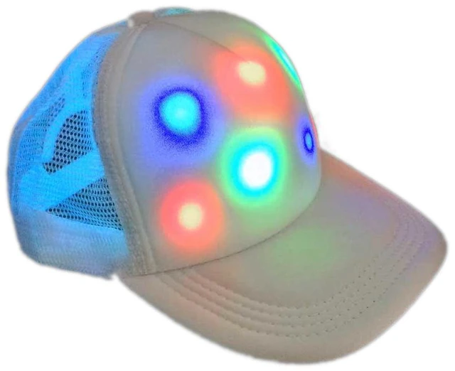 Main image of Unisex Multicolor LED Tucker White Baseball Cap