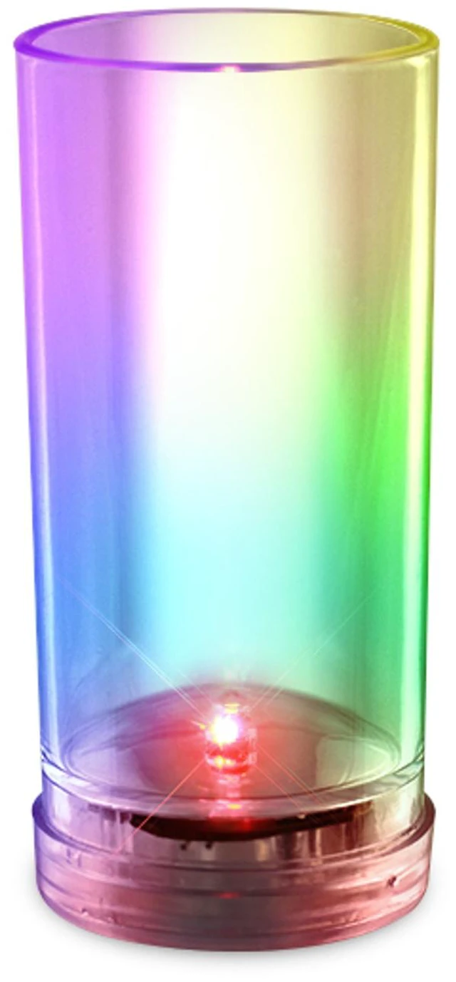 Main image of Push Activated Tall and Slender Shot Shooter Multicolored Flashing Glass for Parties