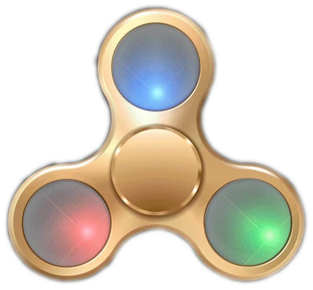 Main image of Gold Metallic LED EDC Fidget Spinner