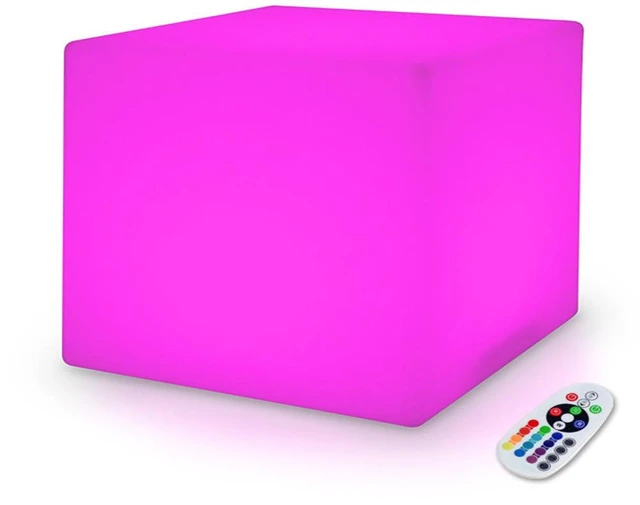 Main image of 20 Inch Huge LED Color Changing Cube Light Chair Stool Table Furniture
