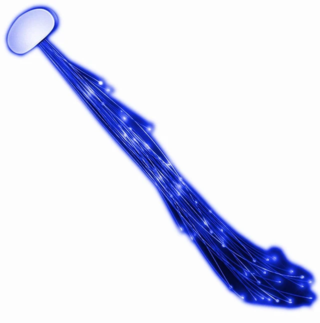 Main image of Sparkly Fiber Optic Hair Lights Blue