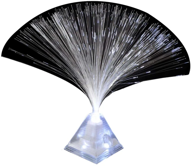 Main image of Fiber Optic Pyramid Centerpiece White
