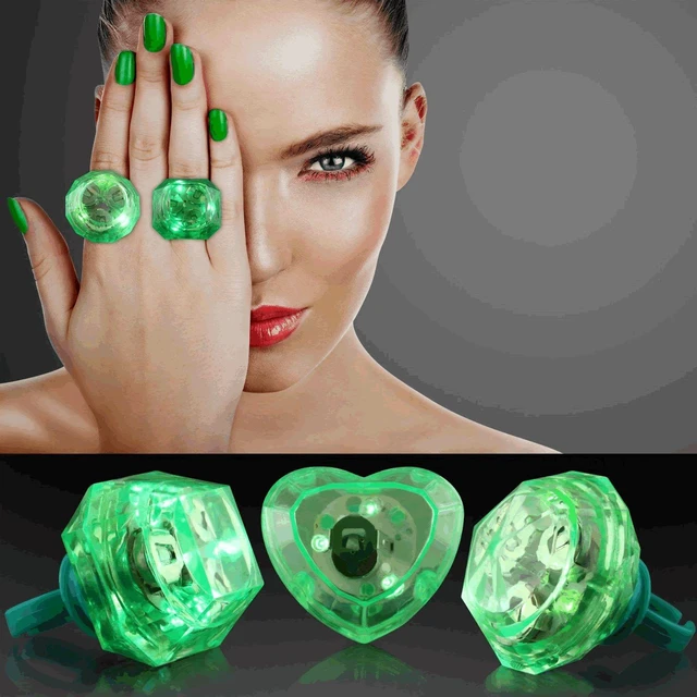 Main image of Huge Gem Ring Green Assorted Shapes