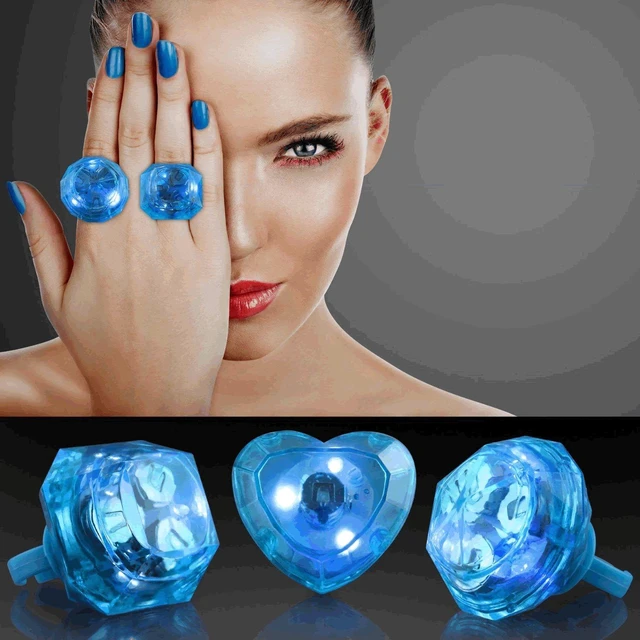 Main image of Huge Gem Ring Blue Assorted Shapes