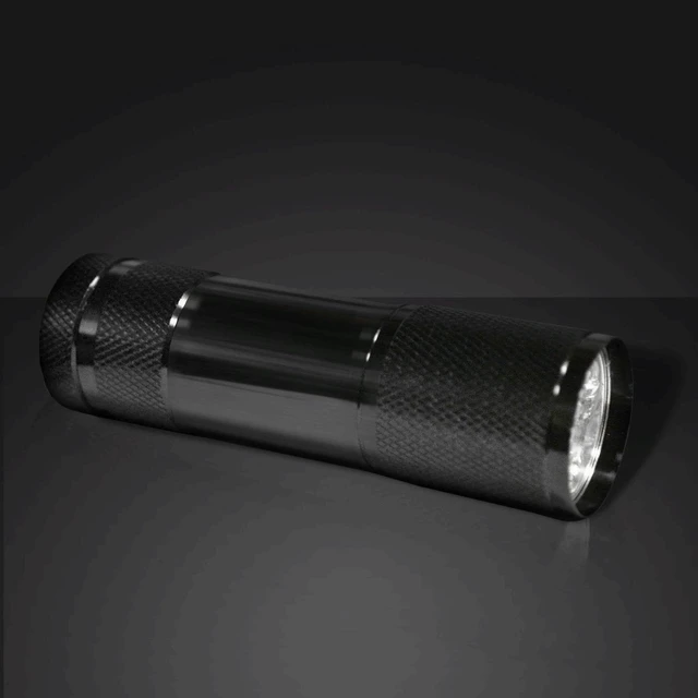 Main image of Small Black Flashlight with Bright White LEDs