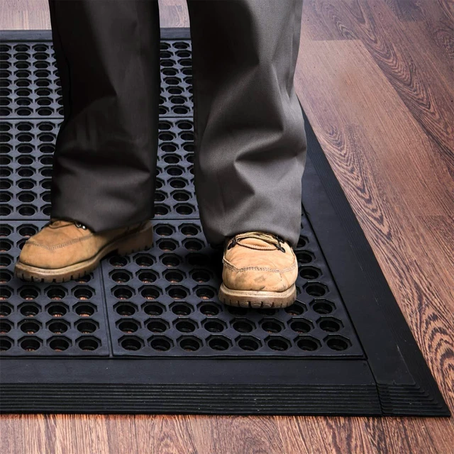Main image of Doortex Black Open Top Ergonomic AntiFatigue Mat 36" x 60"