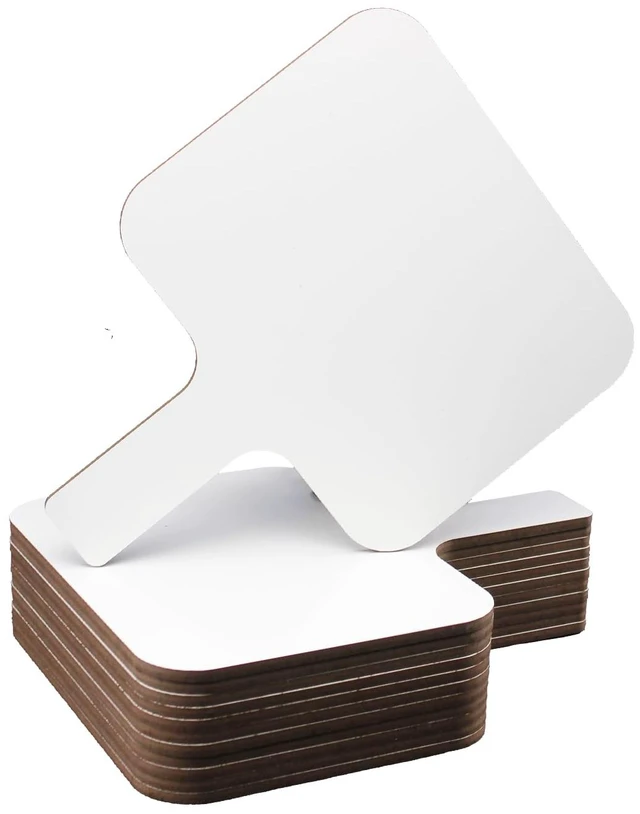 Main image of Flipside FLP10039 Economy Dry Erase Answer Paddle, 8" Width, 93/4" Length (Pack of 12),White