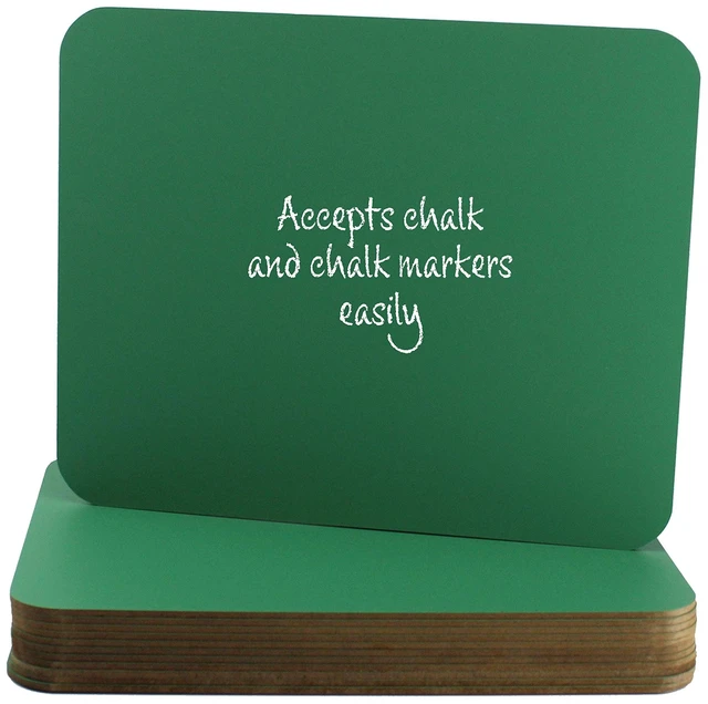 Main image of Flipside Products 9.5" x 12" Green Chalkboards, Classroom Set, Student Drawing, Small School Chalkboard, Menu Board, Pack of 12