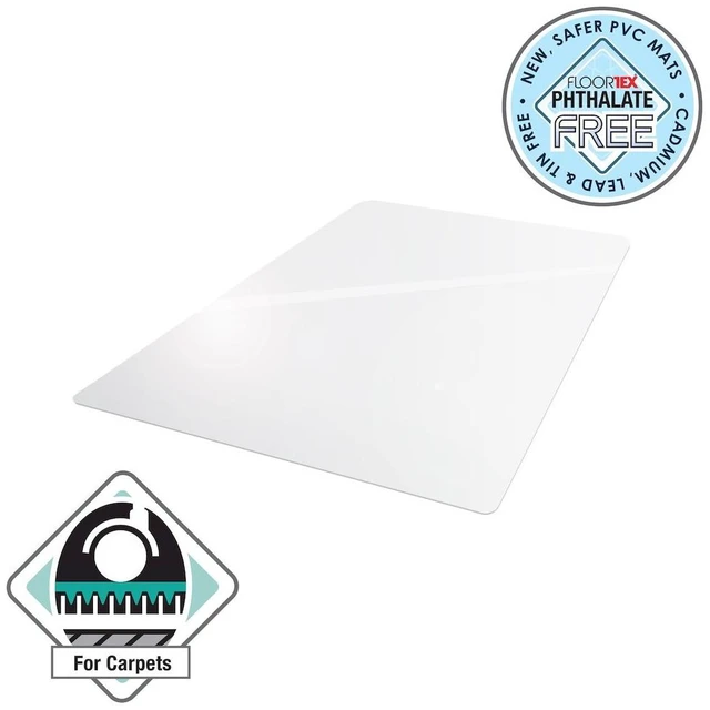 Main image of Vinyl Rectangular Chair Mat for Carpets up to 1/4" 36" x 48"