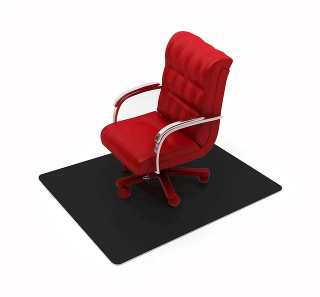 Main image of Black Vinyl Rectangular Chair Mat for Hard Floor 48" x 60"