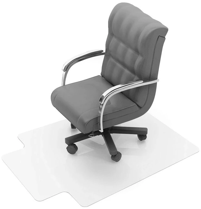 Main image of Cleartex Enhanced Polymer Lipped Chair Mat for Hard Floors 48" x 51"