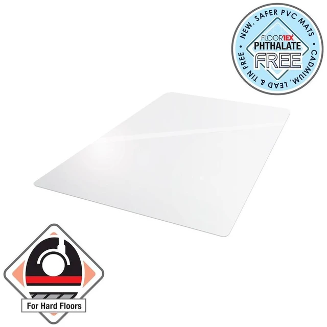 Main image of Vinyl Rectangular Chair Mat for Hard Floor 48" x 60"