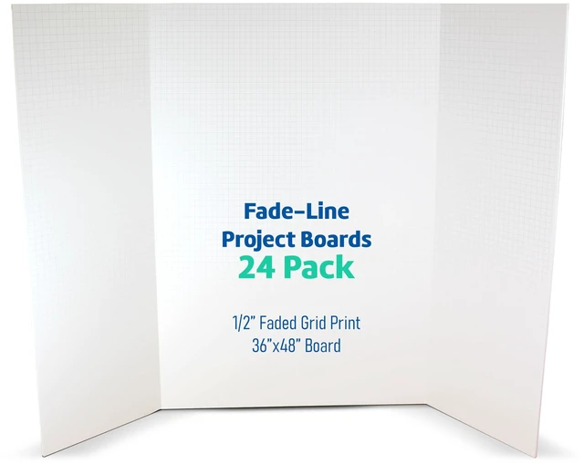 Main image of 36 X 48 FadeLine White Foam Project Board, 1/2" Grid, Pack Of 24