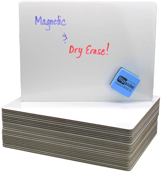 Main image of 9 X 12 Two Sided Magnetic Dry Erase/Magnetic Dry Erase Board Class Pack 24