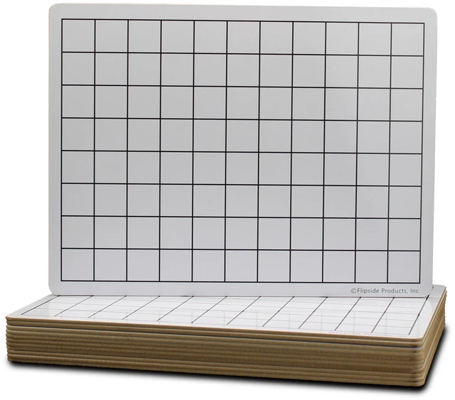 Main image of 9 X 12 Two Sided 1" Squares Grid Board 12 Pack