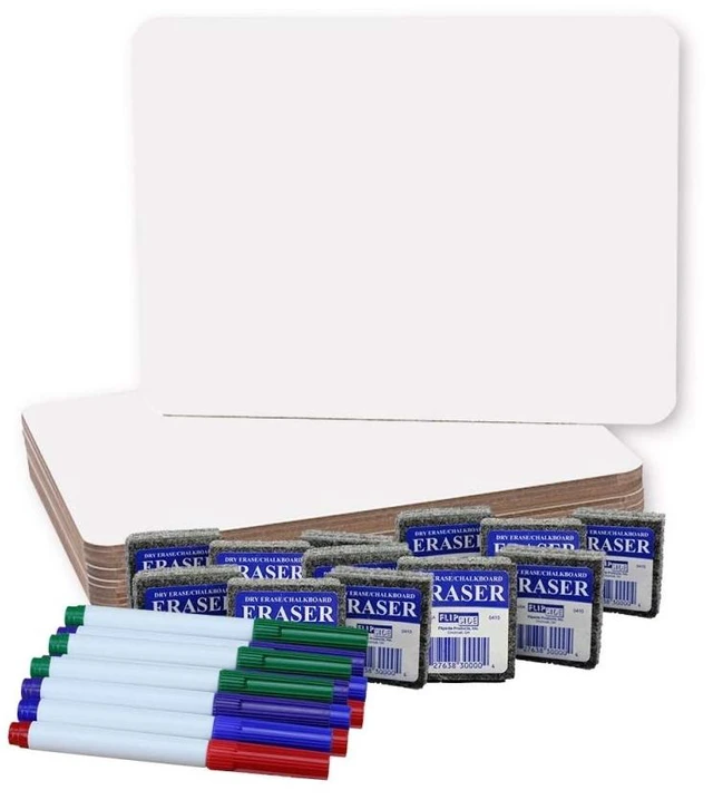 Main image of Class Pack Of 12 Student Erasers And Colored Markers