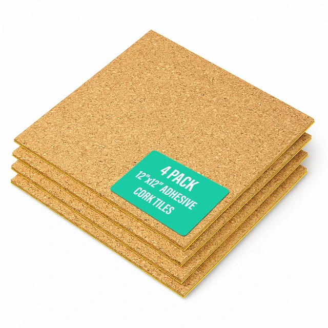 Main image of 12 X 12 Natural Tile, 5Mm (3/16" Thick), SelfAdhesive 4 Pack