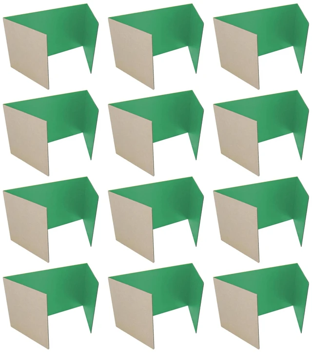 Main image of 12 X 48 Study Carrel Green Corrugated Pack Of 12