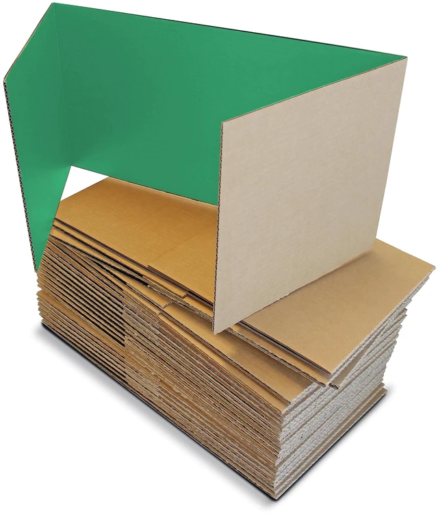 Main image of 12 X 48 Study Carrel Green Corrugated Pack Of 24