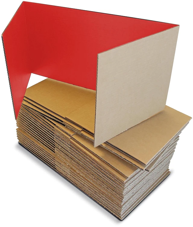 Main image of 12 X 48 Study Carrel Red Corrugated Pack Of 24