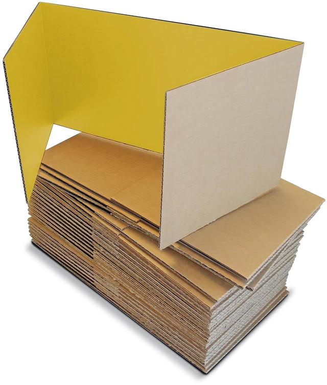 Main image of 12 X 48 Study Carrel Yellow Corrugated Pack Of 12
