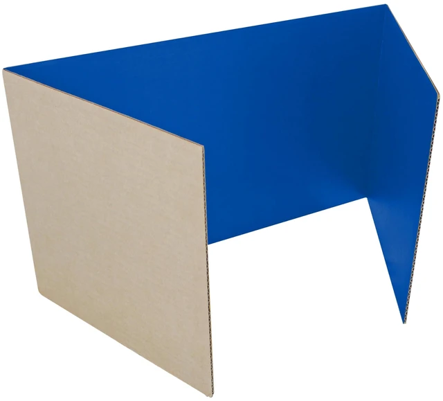 Main image of 18 X 48 Study Carrel Blue Corrugated Pack Of 12